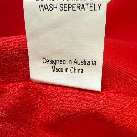 Showpo Cloud Cover Faux Wrap Ruffle Mini Dress Womens 2 Red Cocktail Party Girly - Picture 14 of 14